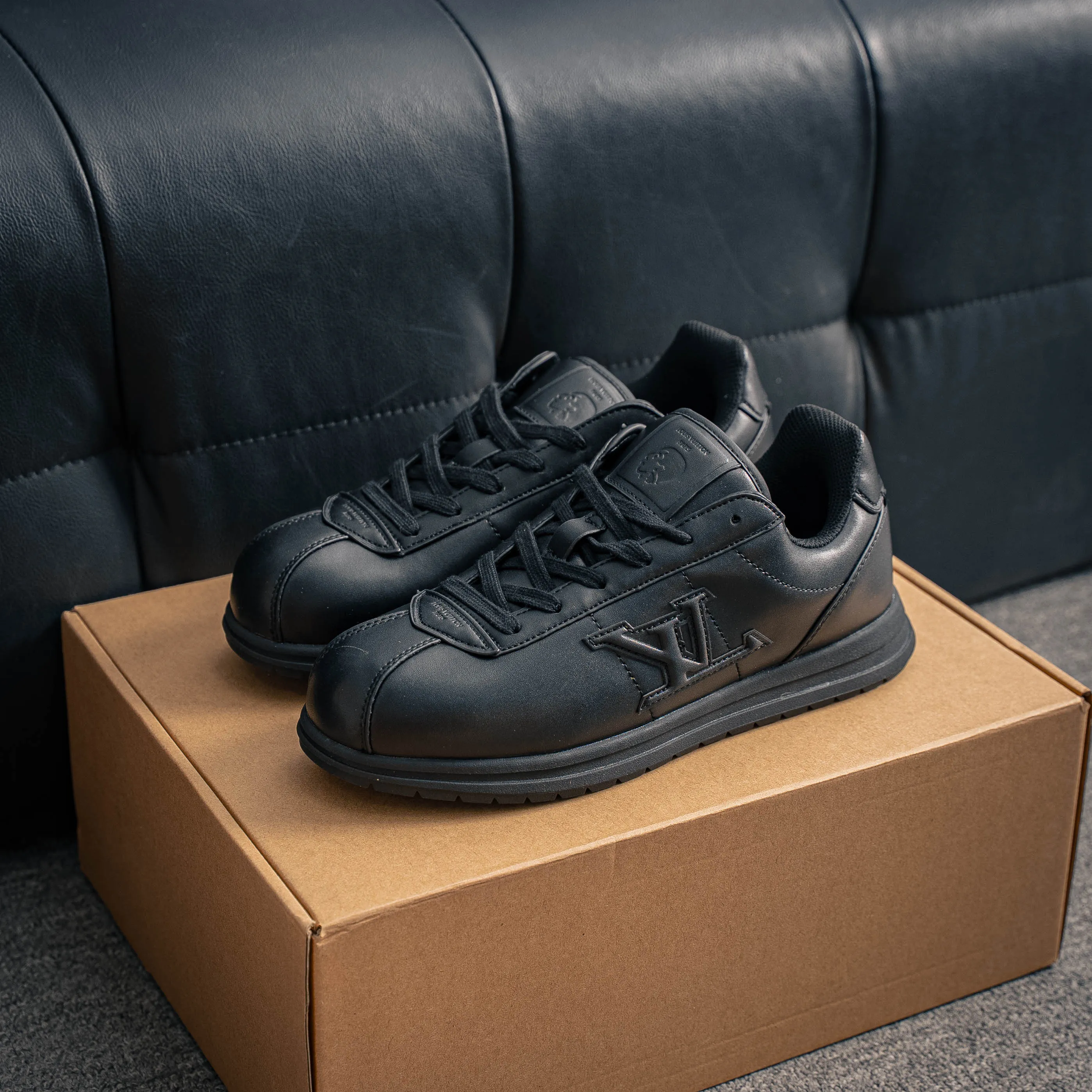 # LOUIS VUITTON x Nigo lv Buttersoft Cowhide Leather FW 25 Lace-Up Low-Top Shoes Same Style